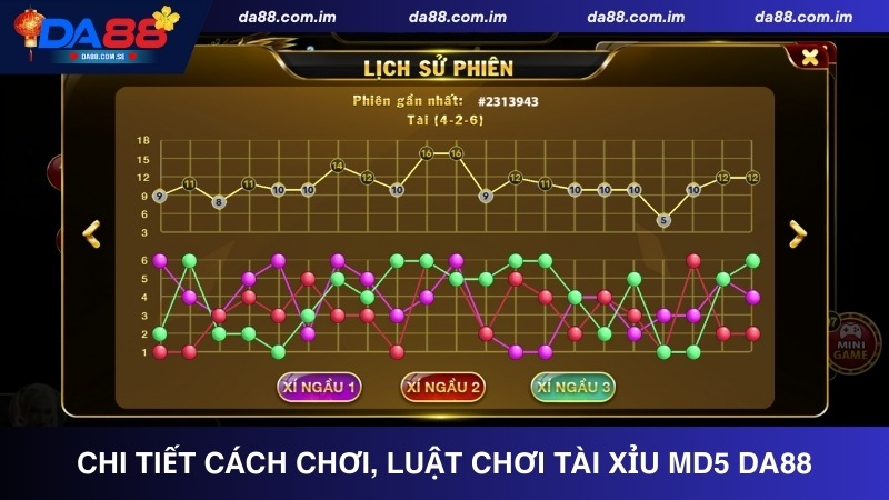 Hướng dẫn chi tiết cách chơi, luật chơi tài xỉu MD5 DA88